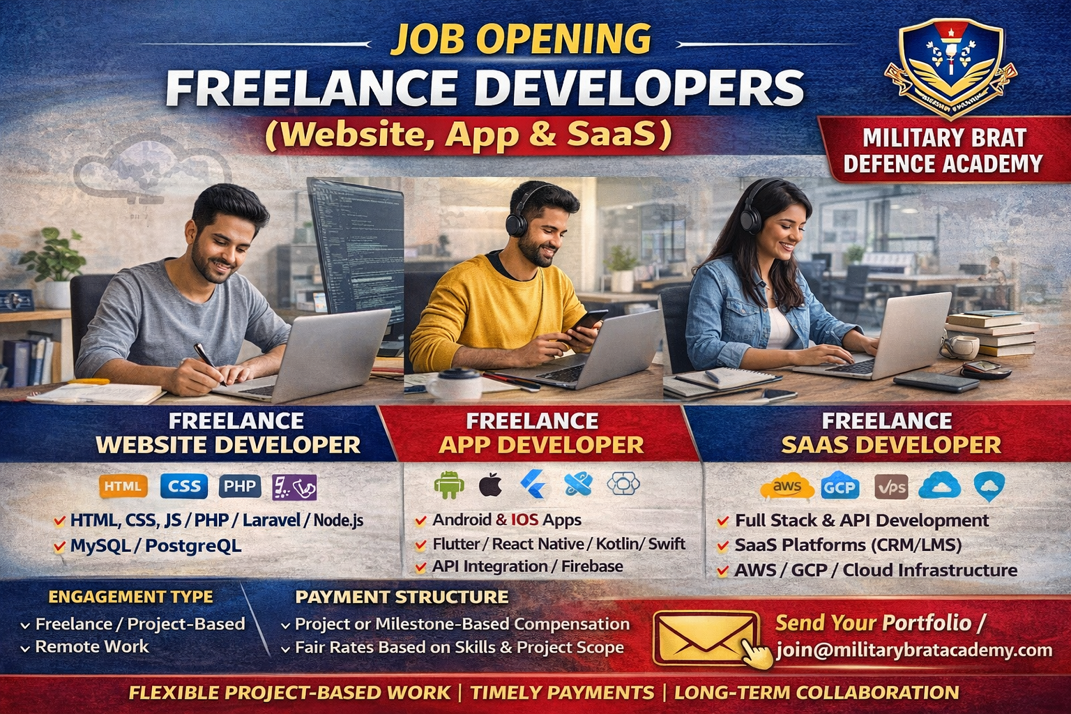 Job Opening: Freelance Developers (Website, App & SaaS Development)